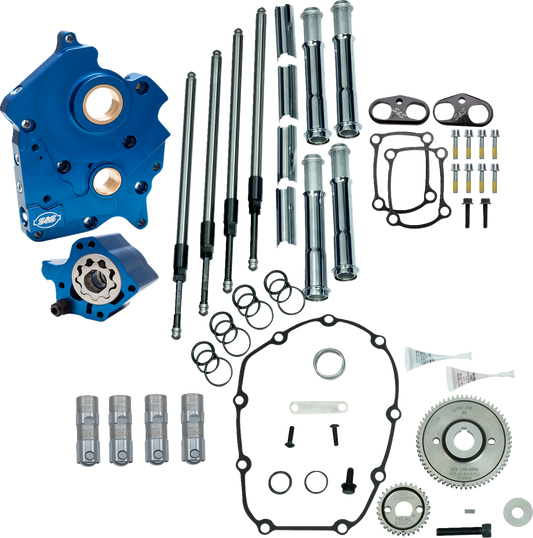 Cam Chest Kit without Cams for Gear Drive M8 | Cam Chest Kit without Cams - Gear Drive - Water Cooled - Chrome Pushrods - M8