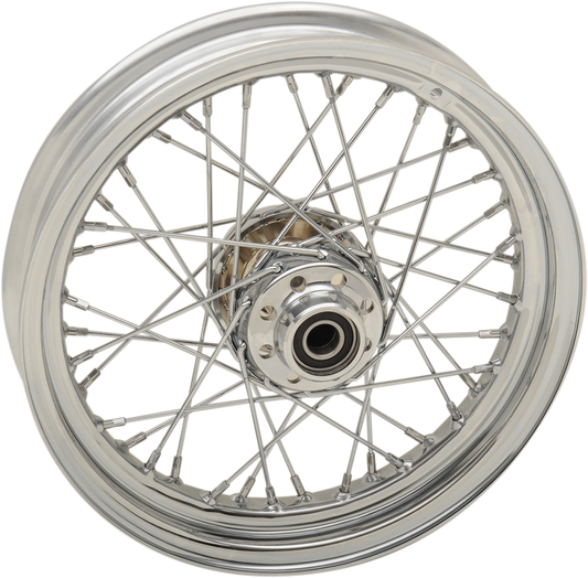 Replacement Laced Wheel | Wheel - Laced - 40 Spoke - Front - Chrome - 16x3 - '07-'17 Softail
