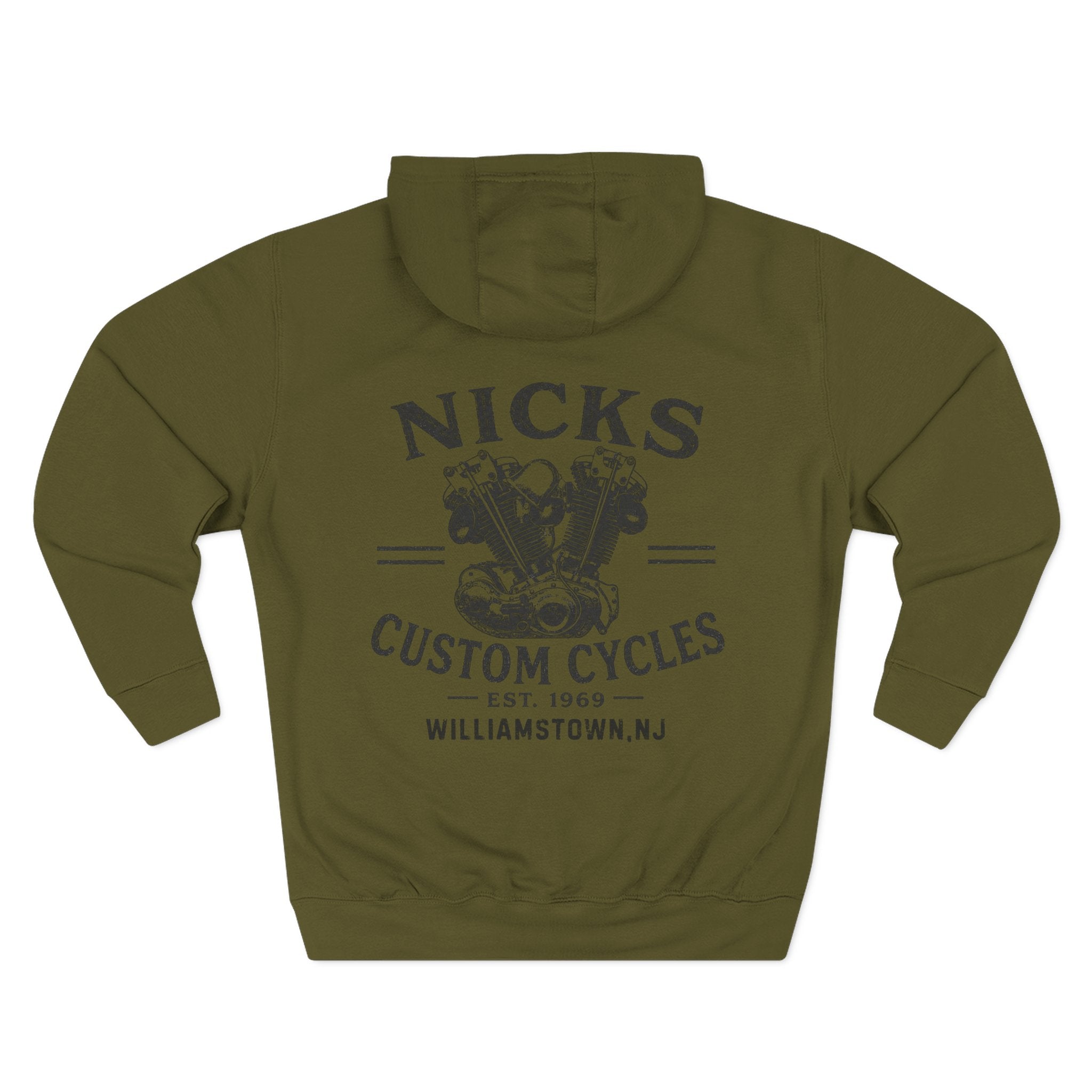 Nick's Custom Cycles Hoodie (FRONT AND BACK)