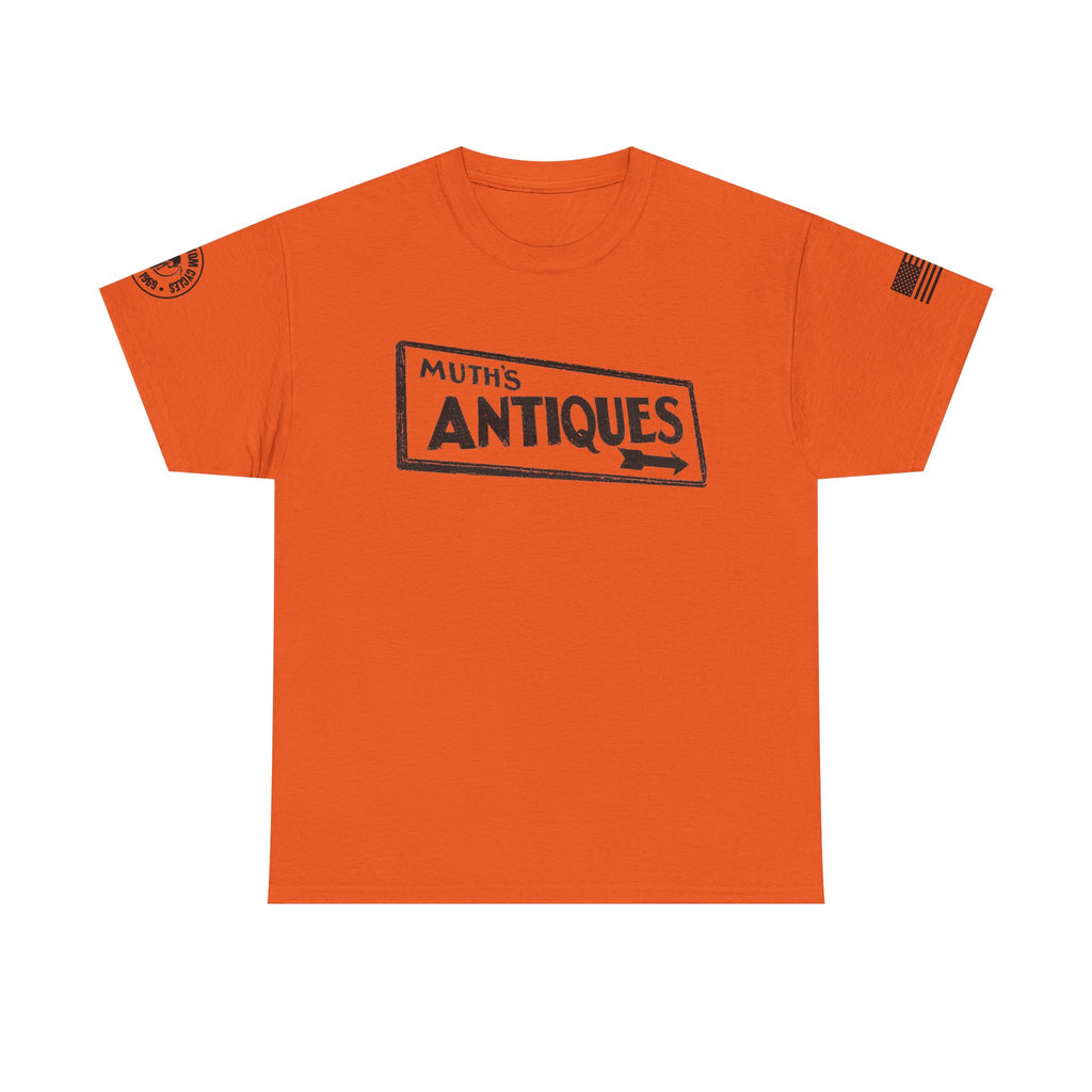 Muth's Antiques Sign T-Shirt (FRONT AND BACK)