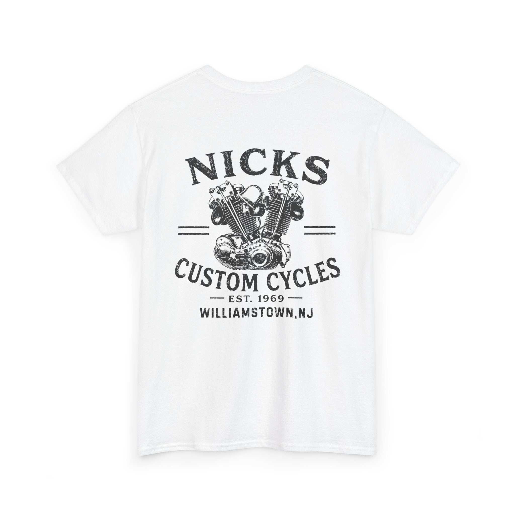 Nick's Custom Cycles T-Shirt (FRONT AND BACK)
