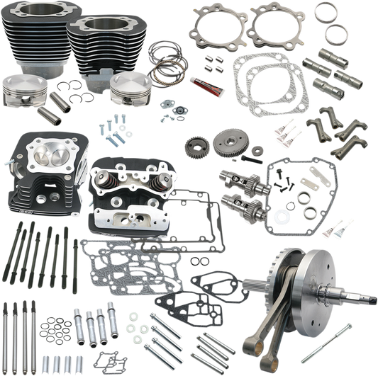 124" Hot Set Up® Engine Performance Kit | 124" Hot Set Up® - Big Bore/Stroker - Wrinkle Black - 96B/103B/110B Twin Cam