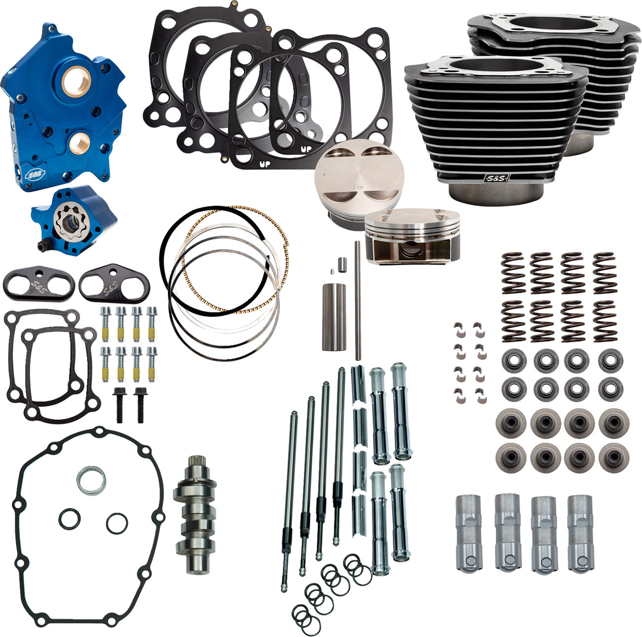 128" Power Package | Power Pack - 4.500" Stroke - Water Cooled - Black Granite w/Highlights - M8