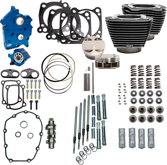 128" Power Package | Power Pack - 4.500" Stroke - Water Cooled - Black Granite w/Highlights - M8