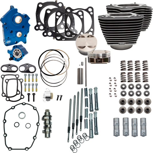 124" Power Package | Power Pack - 4.375" Stroke - Water Cooled - Black w/Highlights - M8