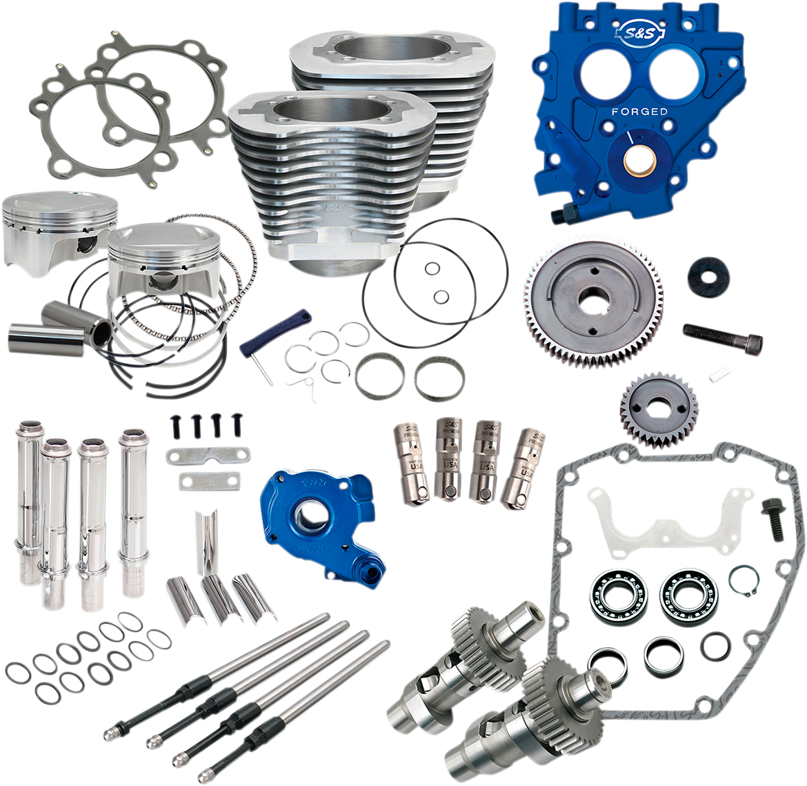 100" Power Package Engine Performance Kit | 100" Power Package - 585GE - Gear Drive - Silver - Twin Cam 88