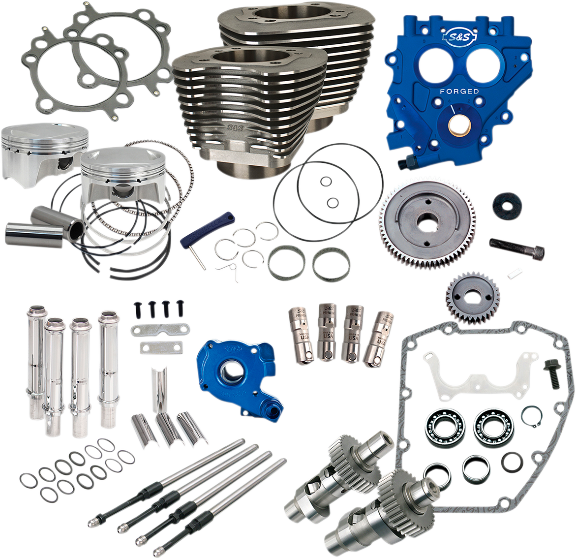 100" Power Package Engine Performance Kit | 100" Power Package - 585GE - Gear Drive - Wrinkle Black - Twin Cam 88