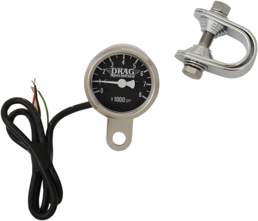 1-7/8" Electronic Mini Tachometer | Electronic Mini Tachometer - Steel Housing - LED Illuminated Black Face - 1-7/8"