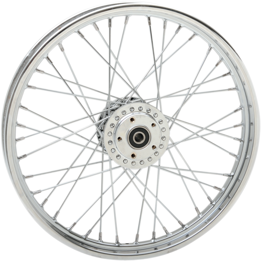 Replacement Laced Wheel | Wheel - Laced - 40 Spoke - Front - Chrome - 21x2.15 - '00-'05 Dyna/Sportster