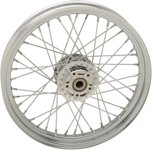 Replacement Laced Wheel | Wheel - Laced - 40 Spoke - Front - Chrome - 19x2.5 - '08-'17 Dyna
