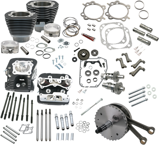 124" Hot Set Up® Engine Performance Kit | 124" Hot Set Up® - Big Bore/Stroker - Wrinkle Black - 88A Twin Cam