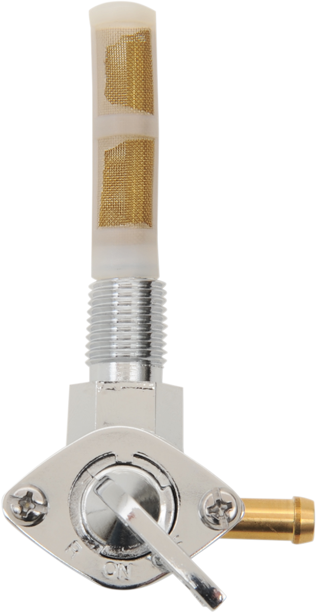 1/4" NPT Petcock | Fuel Petcock - 90° - Chrome - 1/4" NPT