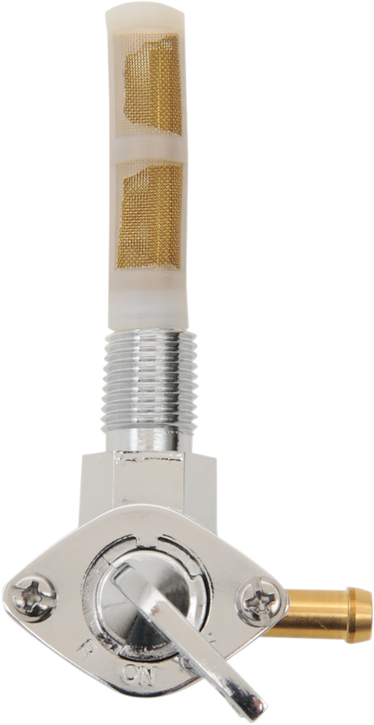 1/4" NPT Petcock | Fuel Petcock - 90° - Chrome - 1/4" NPT