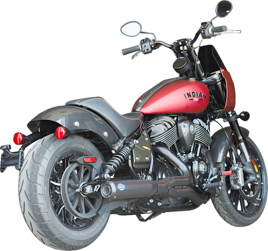 2-into-1 Qualifier Exhaust System | 2-into-1 Qualifier Exhaust System - Guardian Black - 49-State - Indian Chief