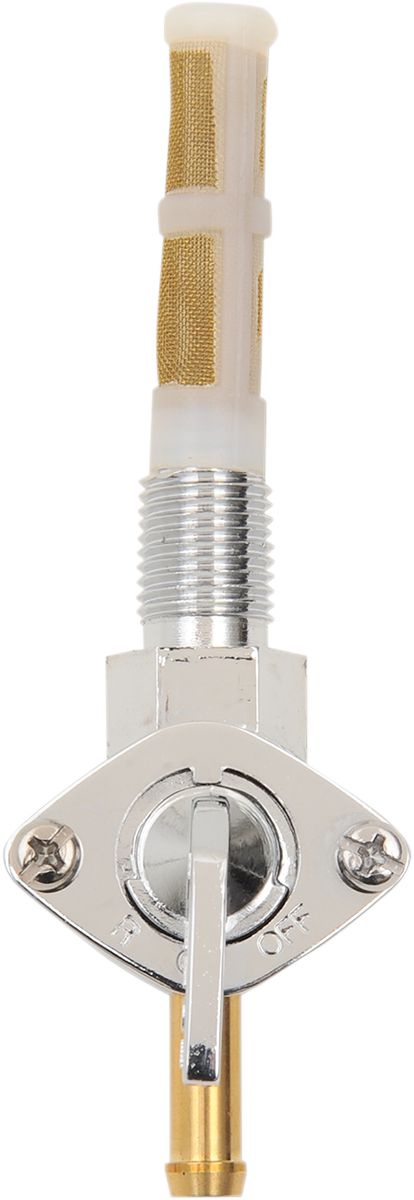 1/4" NPT Petcock | Fuel Petcock - Downward - Chrome - 1/4" NPT