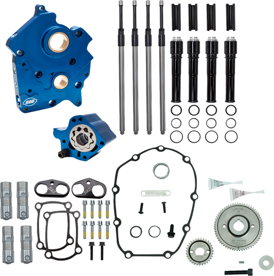 Cam Chest Kit without Cams for Gear Drive M8 | Cam Chest Kit without Cams - Gear Drive - Water Cooled - Black Pushrods - M8