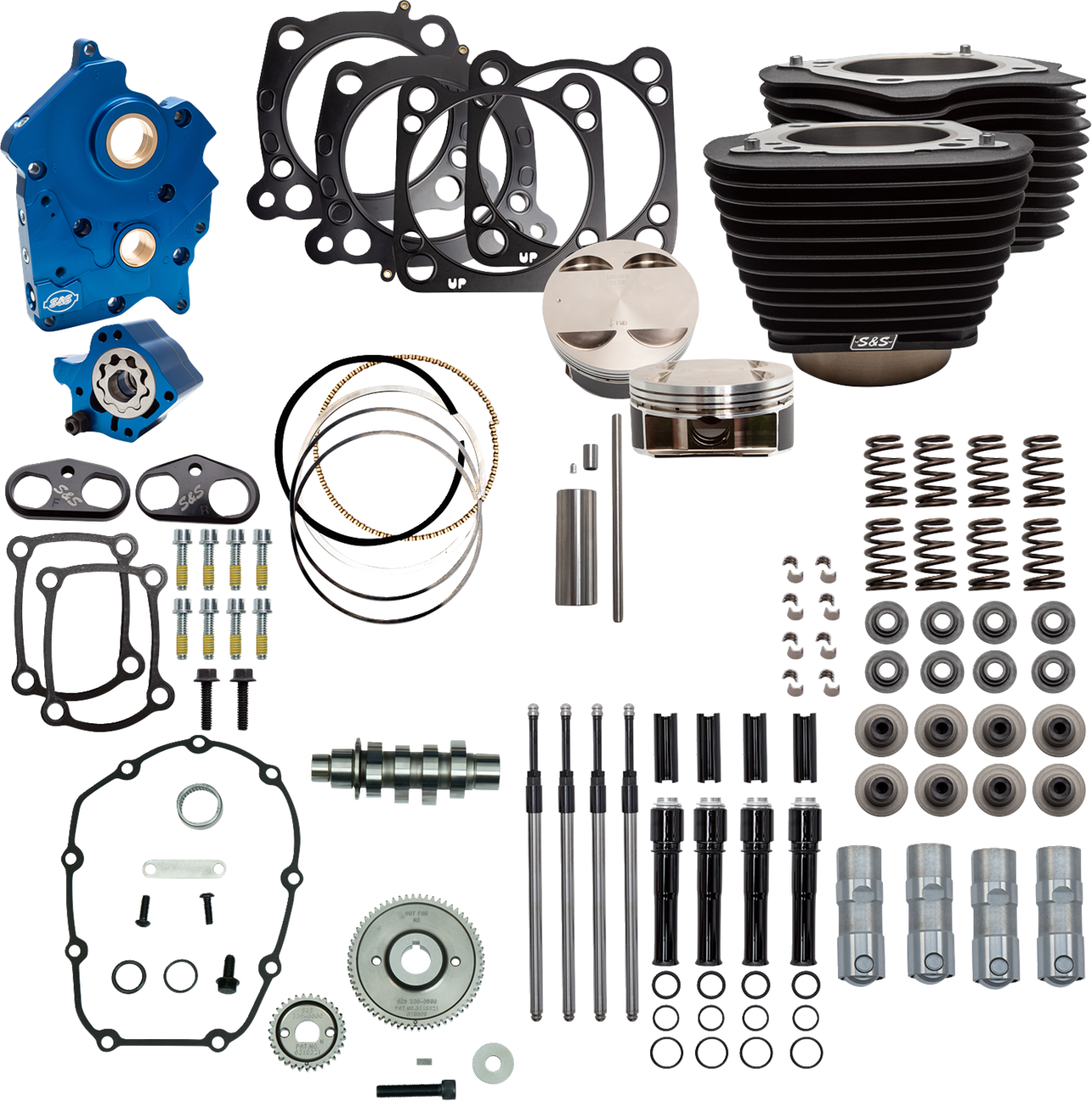 124" Power Package | Power Pack - 4.375" Stroke - Oil Cooled - Black Granite w/Highlights - M8