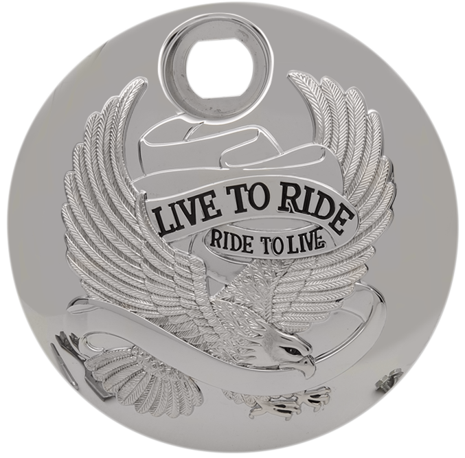 "Live to Ride" Fuel Console Door | "Live to Ride" Console Door - Chrome