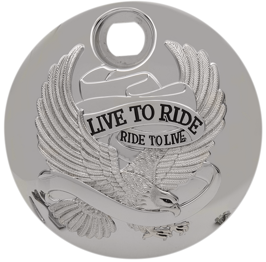 "Live to Ride" Fuel Console Door | "Live to Ride" Console Door - Chrome