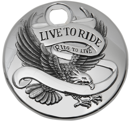 "Live to Ride" Fuel Console Door | "Live to Ride" Console Door - Chrome